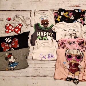 GIRLS SHIRT BUNDLE (LOL, CARE BEARS, ZARA, MINNIE MOUSE, ETC) 👩